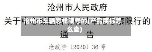 沧州市车辆怎样限号的(产品商标怎么查)