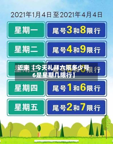 近来【今天礼拜六限多少号6是星期几限行】
