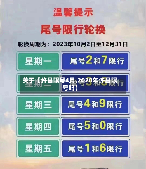 关于【许昌限号4月,2020年许昌限号吗】
