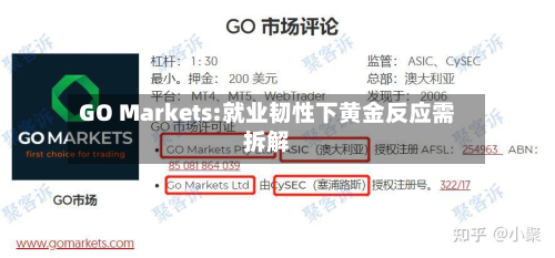 GO Markets:就业韧性下黄金反应需拆解-第1张图片