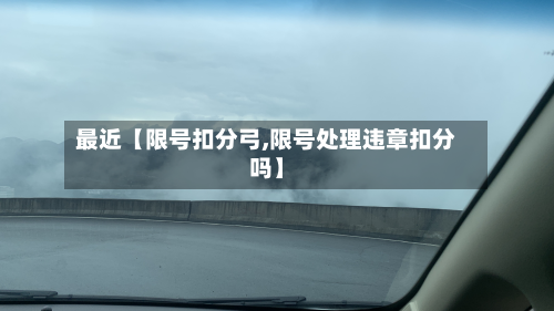 最近【限号扣分弓,限号处理违章扣分吗】-第3张图片