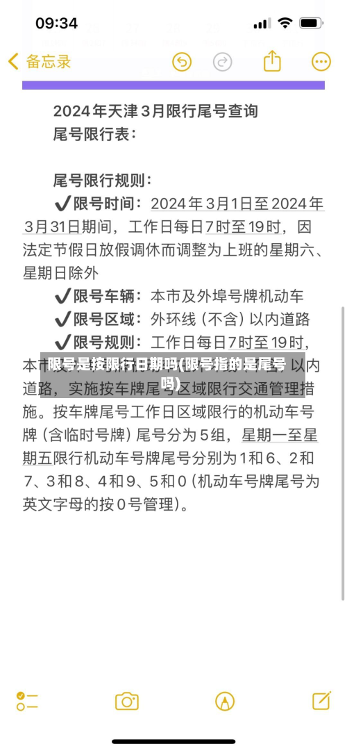 限号是按限行日期吗(限号指的是尾号吗)-第2张图片
