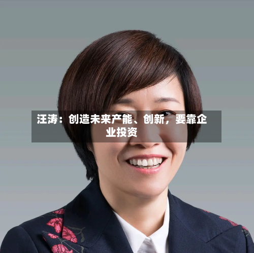 汪涛：创造未来产能、创新，要靠企业投资