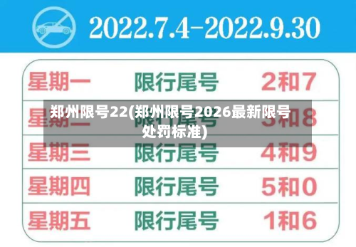 郑州限号22(郑州限号2026最新限号处罚标准)-第2张图片
