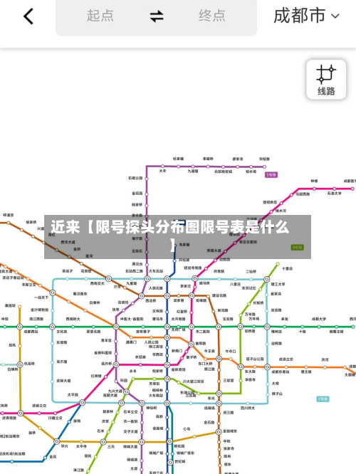 近来【限号探头分布图限号表是什么】