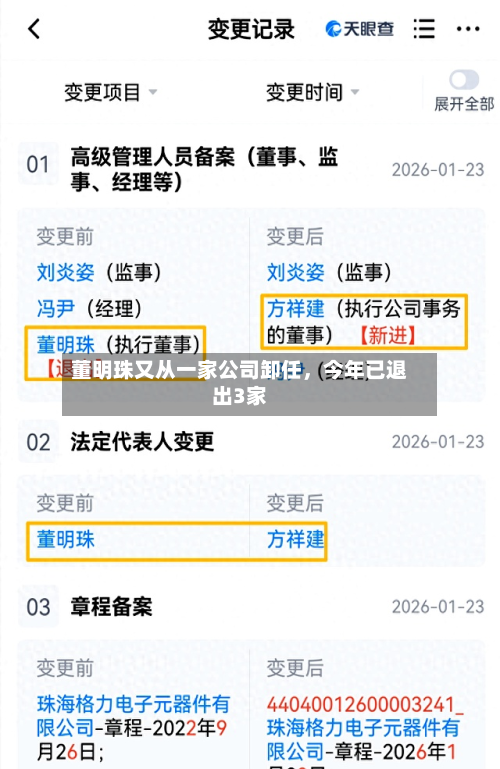 董明珠又从一家公司卸任，今年已退出3家-第2张图片