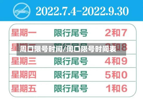 周口限号时间/周口限号时间表-第3张图片