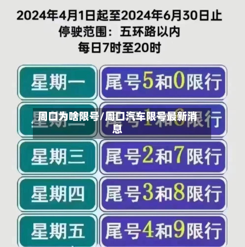周口为啥限号/周口汽车限号最新消息-第2张图片