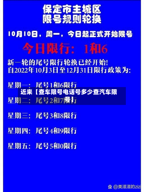 近来【查车限号电话号多少查汽车限号】