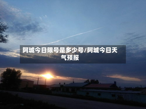 阿城今日限号是多少号/阿城今日天气预报